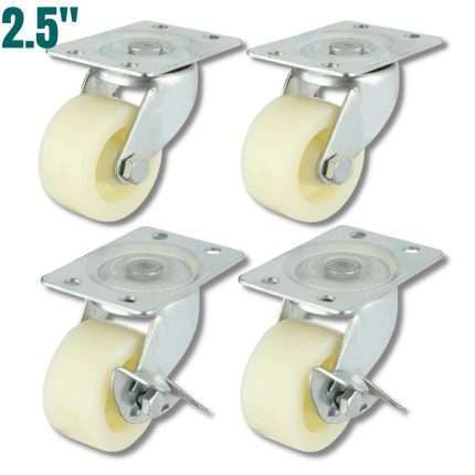 1 Set (4 Pis) 2.5 Inch Universal Swivel Caster Wheels For Trolley Furniture Rotating Wheel Heavy