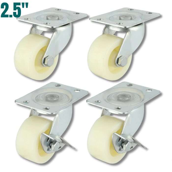 1 Set (4 Pis) 2.5 Inch Universal Swivel Caster Wheels For Trolley Furniture Rotating Wheel Heavy