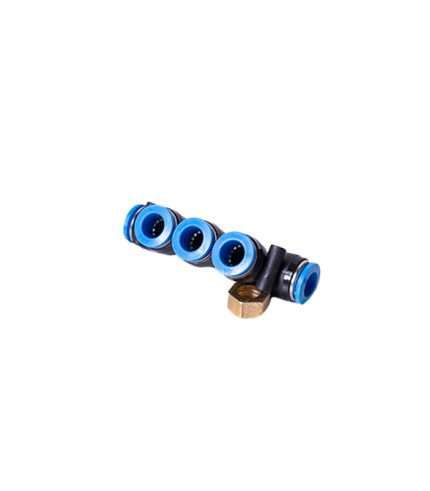 PK 4-12mm Blue 5-Way Tube Pneumatic Connector Air Line Water Hose Quick Fitting