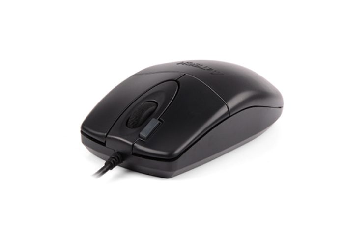 A4tech OP-620D Wired Optical Mouse - 2x Click Button - 1000 DPI - For PC/Laptop - Black