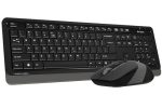 A4TECH Fstyler FG1010 Wireless Keyboard And Mouse Combo - 2.4 GHz Wireless - Sleek Round-Square Keycaps - 1000/1600/2000 DPI - Grey/Blue/Orange