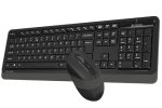 A4TECH Fstyler FG1010 Wireless Keyboard And Mouse Combo - 2.4 GHz Wireless - Sleek Round-Square Keycaps - 1000/1600/2000 DPI - Grey/Blue/Orange