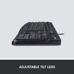 Logitech K120 Wired Keyboard for Windows, USB Plug-and-Play, Full-Size, Spill Resistant, Curved Space Bar PC/Laptop - Bangla Layout