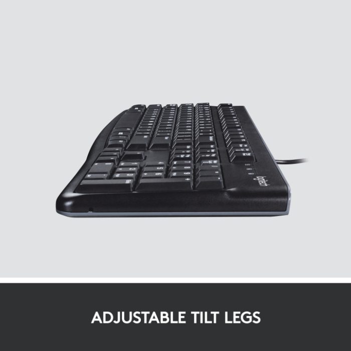 Logitech K120 Wired Keyboard for Windows, USB Plug-and-Play, Full-Size, Spill Resistant, Curved Space Bar PC/Laptop - Bangla Layout